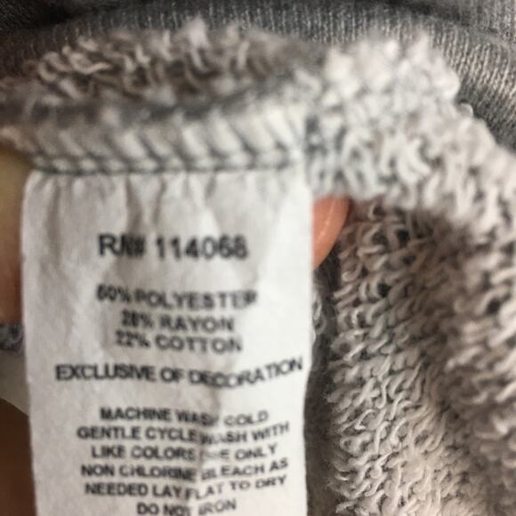 Ten Sixty Sherman Gray Tie Hem Sweatshirt Medium - Picture 5 of 8